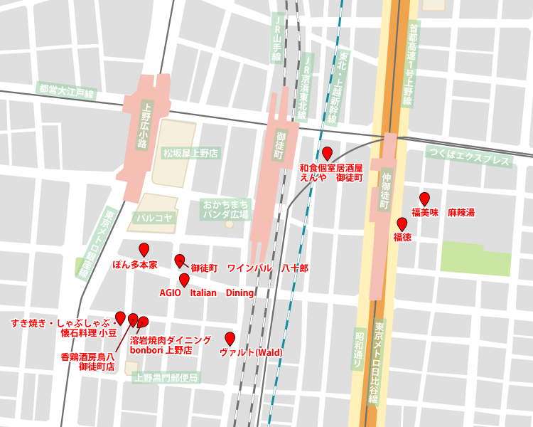 御徒町駅 周辺